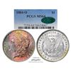 Image 1 : 1884-O $1 Morgan Silver Dollar Coin PCGS MS64 CAC Amazing Toning