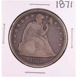 1871 $1 Seated Liberty Silver Dollar Coin