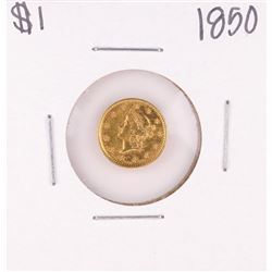 1850 $1 Liberty Head Gold Dollar Coin - Soldered Reverse