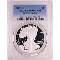 2006-W $1 Proof American Silver Eagle Coin PCGS PR69DCAM