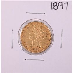 1897 $5 Liberty Head Half Eagle Gold Coin