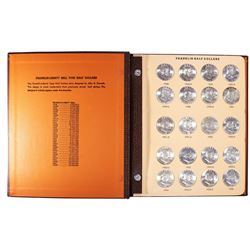 1948-1963 Brilliant Uncirculated Franklin Half Dollar Coins in Dansco Album