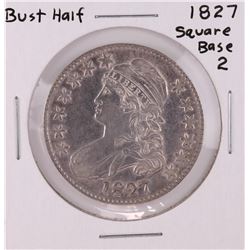 1827 Square Base 2 Capped Bust Half Dollar Coin