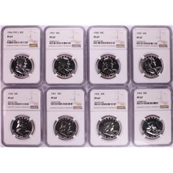 1956-1963 Proof Franklin Half Dollar Coins NGC PF67