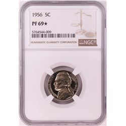 1956 Proof Jefferson Nickel Coin NGC PF69* STAR