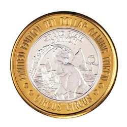 .999 Silver Circus Circus Hotel & Casino $10 Limited Edition Casino Gaming Token