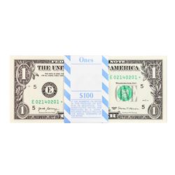 Pack of (100) Consecutive 2017 $1 Federal Reserve STAR Notes Richmond w/Repeater Serial