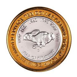 .999 Fine Silver Flamingo Casino Las Vegas, NV $10 Limited Edition Gaming Token