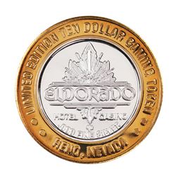 .999 Silver Eldorado Hotel and Casino $10 Casino Gaming Token Limited Edition