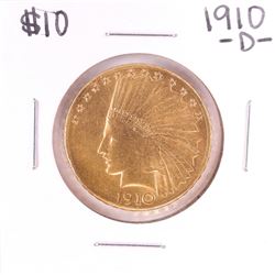 1910-D $10 Indian Head Eagle Gold Coin
