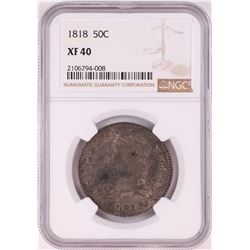 1818 Capped Bust Half Dollar Coin NGC XF40