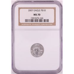 2007 $10 Platinum American Eagle Coin NGC MS70