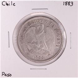 1883 Chile Peso Silver Coin