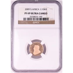 2009 South Africa 1/10 Krugerrand Gold Coin NGC PF69 Ultra Cameo