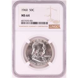 1960 Franklin Half Dollar Coin NGC MS64