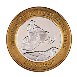 .999 Silver Bill's Casino Lake Tahoe, Nevada $10 Casino Gaming Token Limited Edition