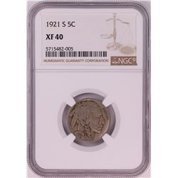 1921-S Buffalo Nickel Coin NGC XF40