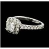 Image 2 : 14KT White Gold 1.54 ctw Diamond Ring