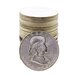 Roll of (20) Brilliant Uncirculated 1958-D Franklin Half Dollar Coins