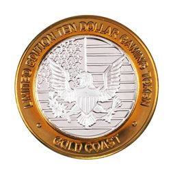 .999 Fine Silver Gold Coast Las Vegas, Nevada $10 Casino Limited Edition Gaming Token
