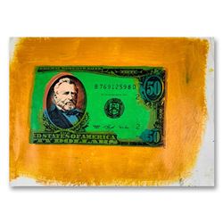 Steve Kaufman (1960-2010) "Half Grant" Limited Edition Silkscreen on Canvas