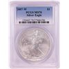 Image 1 : 2007-W $1 American Silver Eagle Coin PCGS MS70