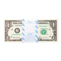 Pack of (100) Consecutive 2017 $1 Federal Reserve STAR Notes Kansas City