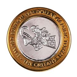 .999 Fine Silver The Orleans Las Vegas, Nevada $10 Limited Edition Gaming Token