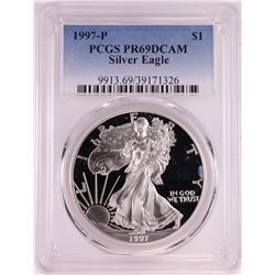 1997-P $1 Proof American Silver Eagle Coin PCGS PR69DCAM