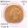 Image 1 : 1873-S $20 Open 3 Type 2 Liberty Head Double Eagle Gold Coin