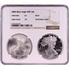Image 1 : 2000 $1 American Silver Eagle Coin Set NGC MS69/PF69 Ultra Cameo