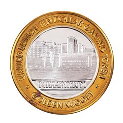 .999 Silver Golden Nugget Las Vegas, Nevada $10 Limited Edition Casino Gaming Token