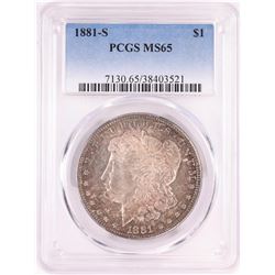 1881-S $1 Morgan Silver Dollar Coin PCGS MS65