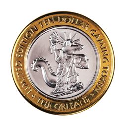 .999 Fine Silver The Orleans Las Vegas, Nevada $10 Limited Edition Gaming Token