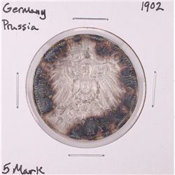 1902 Germany Prussia 5 Mark Silver Coin