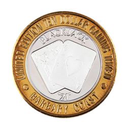 .999 Silver Barbary Coast Las Vegas, Nevada $10 Casino Limited Edition Gaming Token