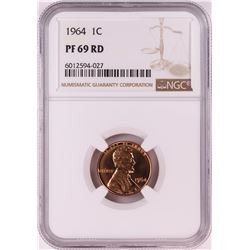 1964 Proof Lincoln Memorial Cent Coin NGC PF69RD