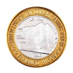 .999 Fine Silver Flamingo Las Vegas, Nevada $10 Limited Edition Gaming Token