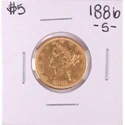 1886-S $5 Liberty Head Half Eagle Gold Coin