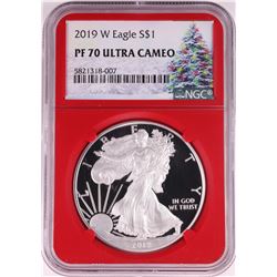 2019-W $1 Proof American Silver Eagle Coin NGC PF70 Ultra Cameo