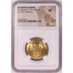 AD 1059-67 Byzantine Empire Constantine X Histamenon Nomisma  Gold Coin NGC XF