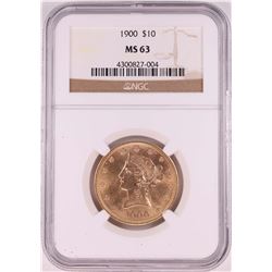 1900 $10 Liberty Head Eagle Gold Coin NGC MS63
