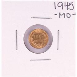 1945 Mexico Dos Pesos Gold Coin