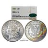 Image 1 : 1881-S $1 Morgan Silver Dollar Coin NGC MS62* Star CAC Amazing Toning
