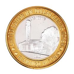 .999 Fine Silver Flamingo Las Vegas, Nevada $10 Limited Edition Gaming Token