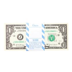 Pack of (100) Consecutive 2017 $1 Federal Reserve STAR Notes Kansas City