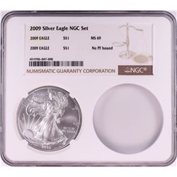 2009 $1 American Silver Eagle Coin NGC MS69
