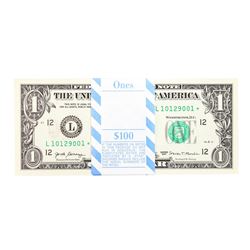Pack of (100) Consecutive 2017 $1 Federal Reserve STAR Notes San Francisco