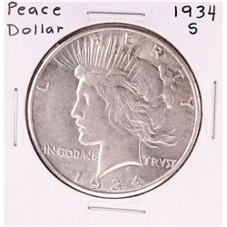 1934-S $1 Peace Silver Dollar Coin