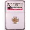 Image 1 : 2011 China 20 Yuan Panda Gold Coin NGC MS70